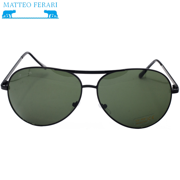 Ochelari de soare stil Aviator, Bărbătești, Negri, Matteo Ferari, UV400, MFJH-049BK