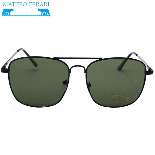 Ochelari de soare Bărbătești, Matteo Ferari, Pilot Rectangular, UV400, MFJH-040BK